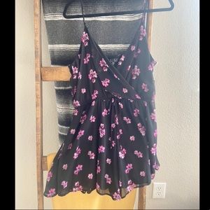 Floral chiffon romper